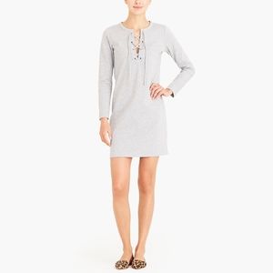 J. CREW | Cozy Laceup Sweatshirt Dress